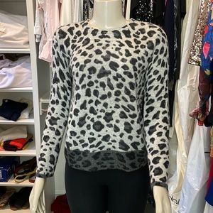 Magaschoni cashmere small animal print sweater